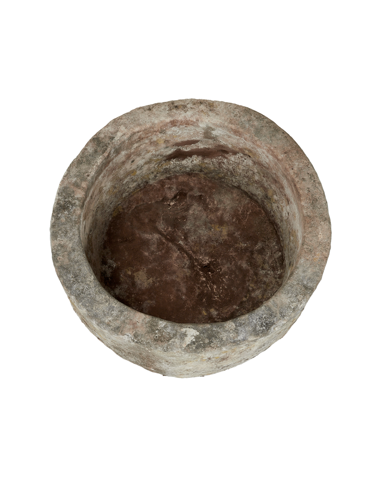 Vintage Limestone Trough - Round from Indonesia - Planters, Fountains, & Water Features