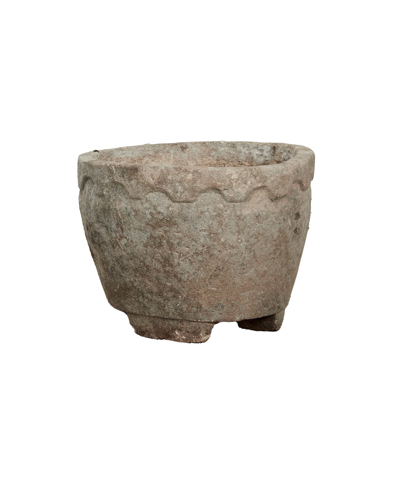 Vintage Limestone Trough - Round from Indonesia - Planters, Fountains, & Water Features