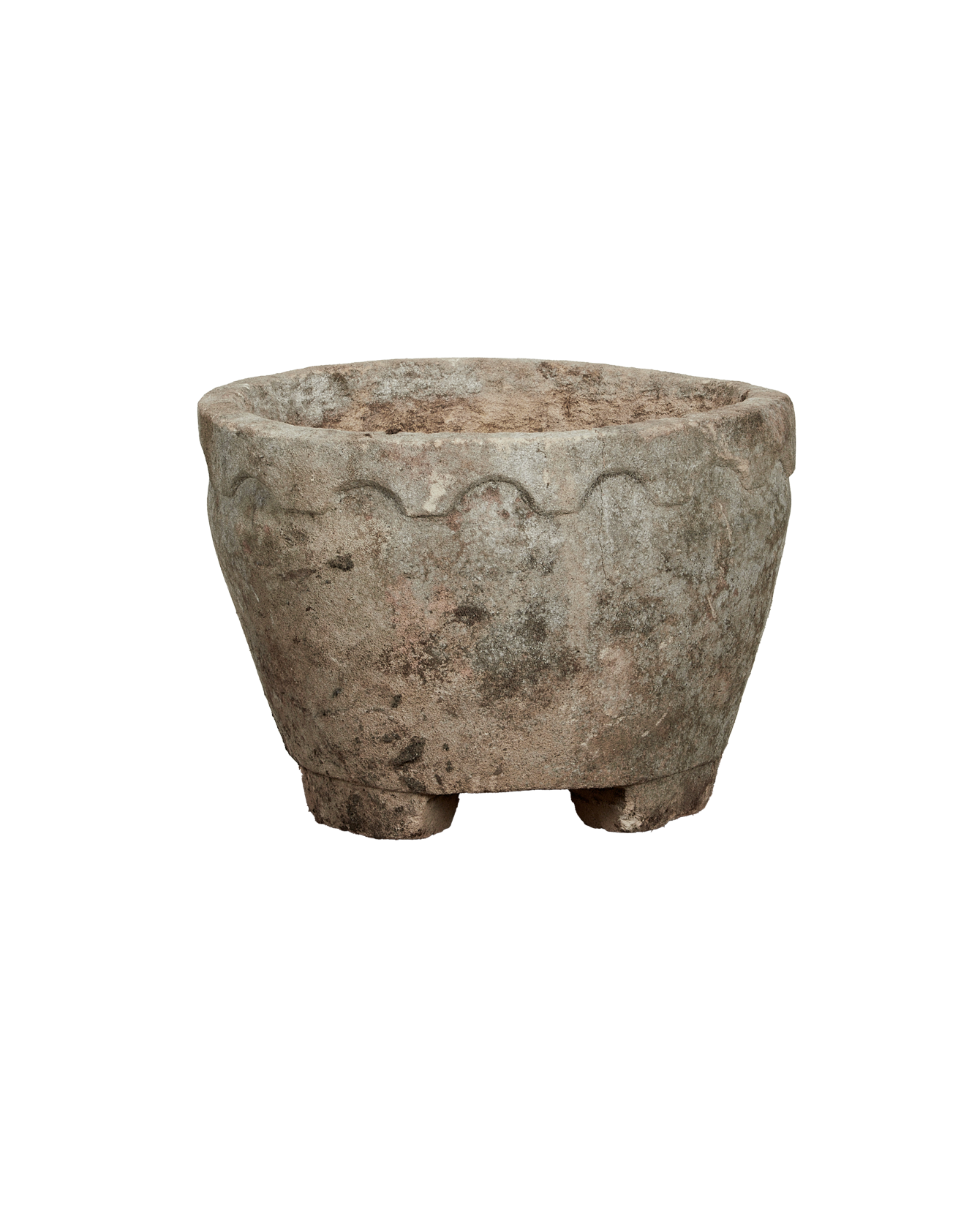 Vintage Limestone Trough - Round from Indonesia - Planters, Fountains, & Water Features