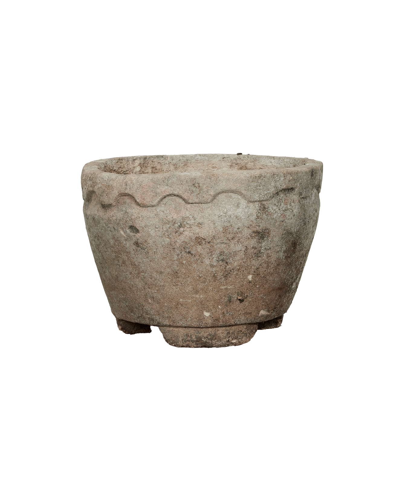 Vintage Limestone Trough - Round from Indonesia - Planters, Fountains, & Water Features