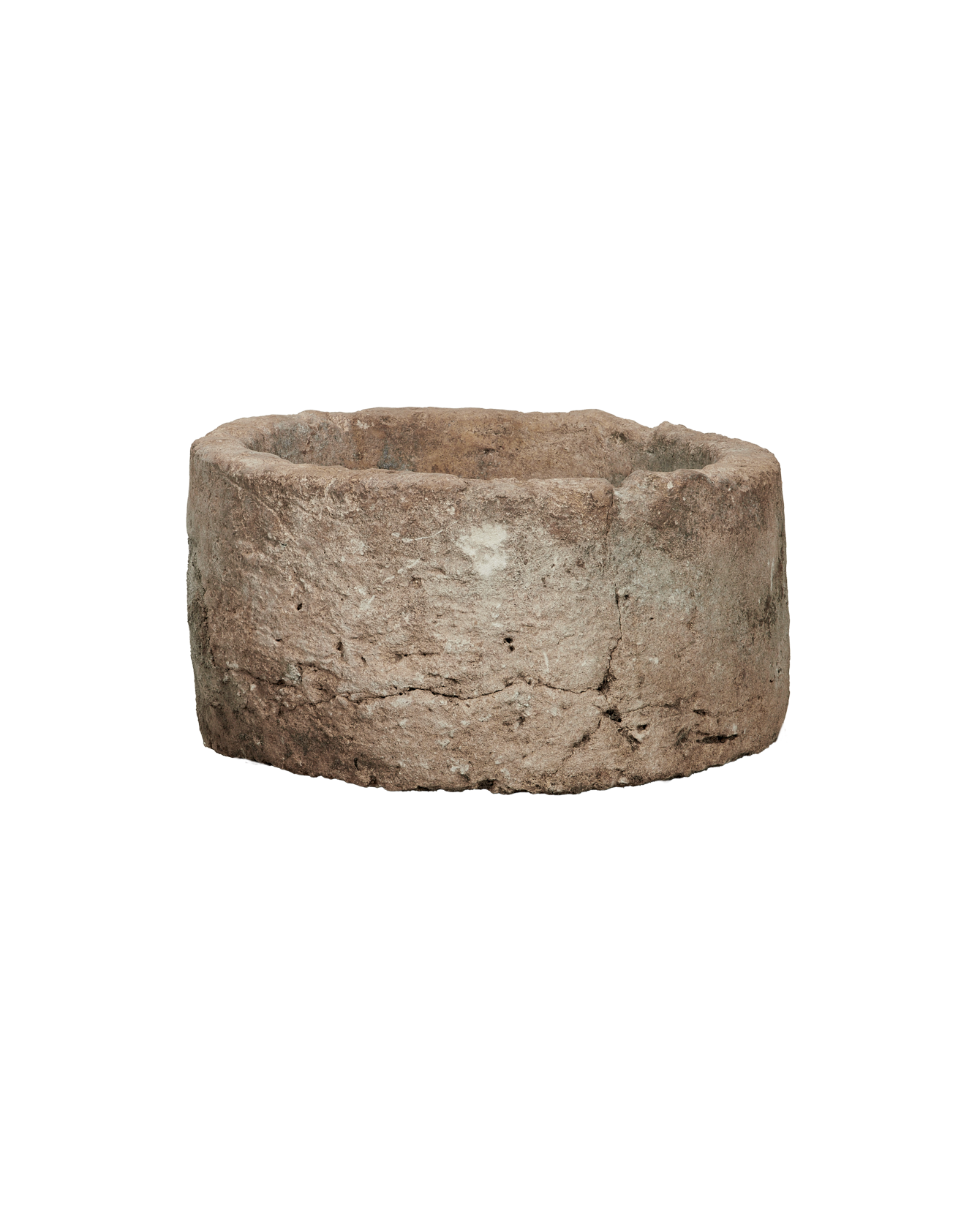 Vintage Limestone Trough - Round from Indonesia - Planters, Fountains, & Water Features