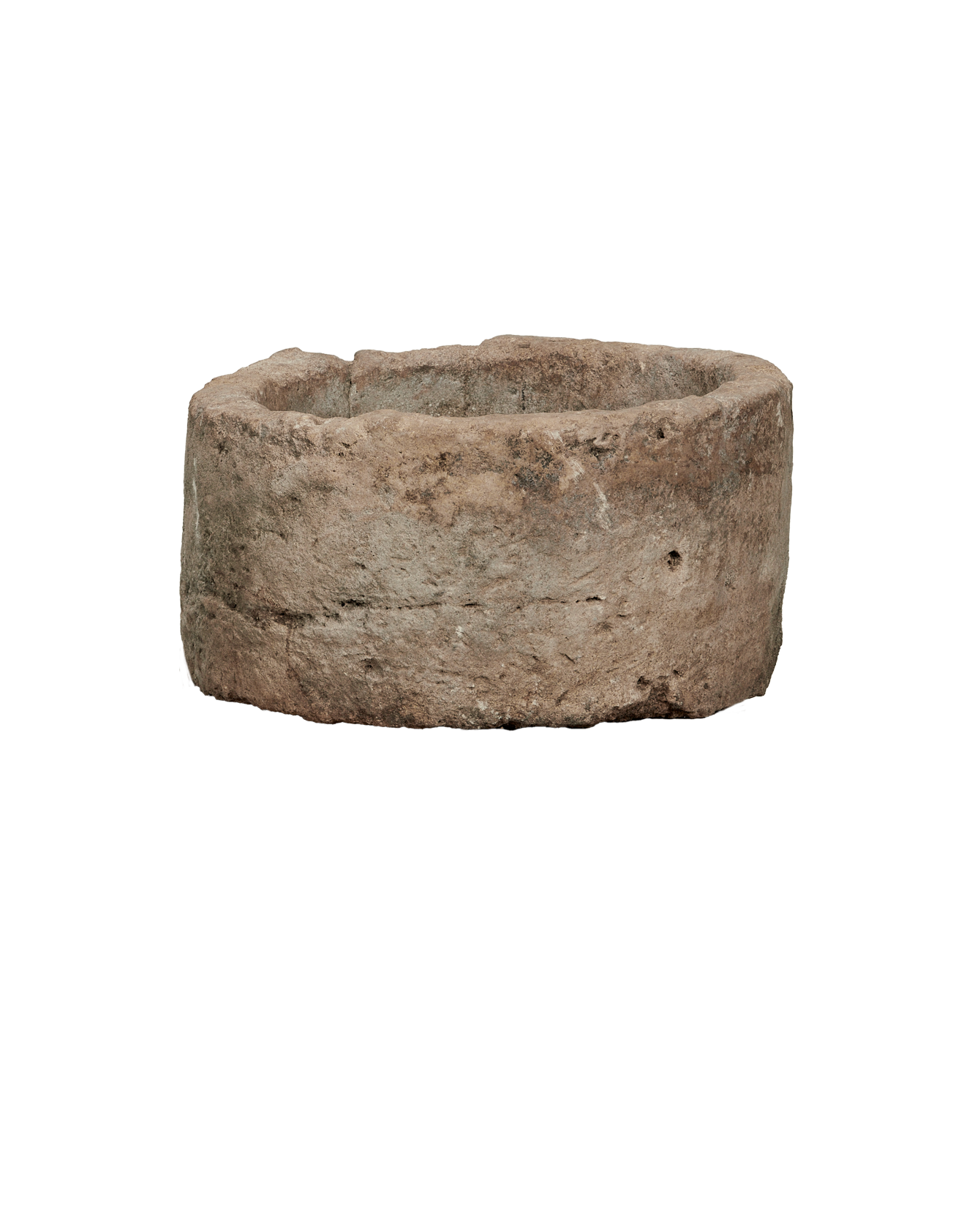 Vintage Limestone Trough - Round from Indonesia - Planters, Fountains, & Water Features