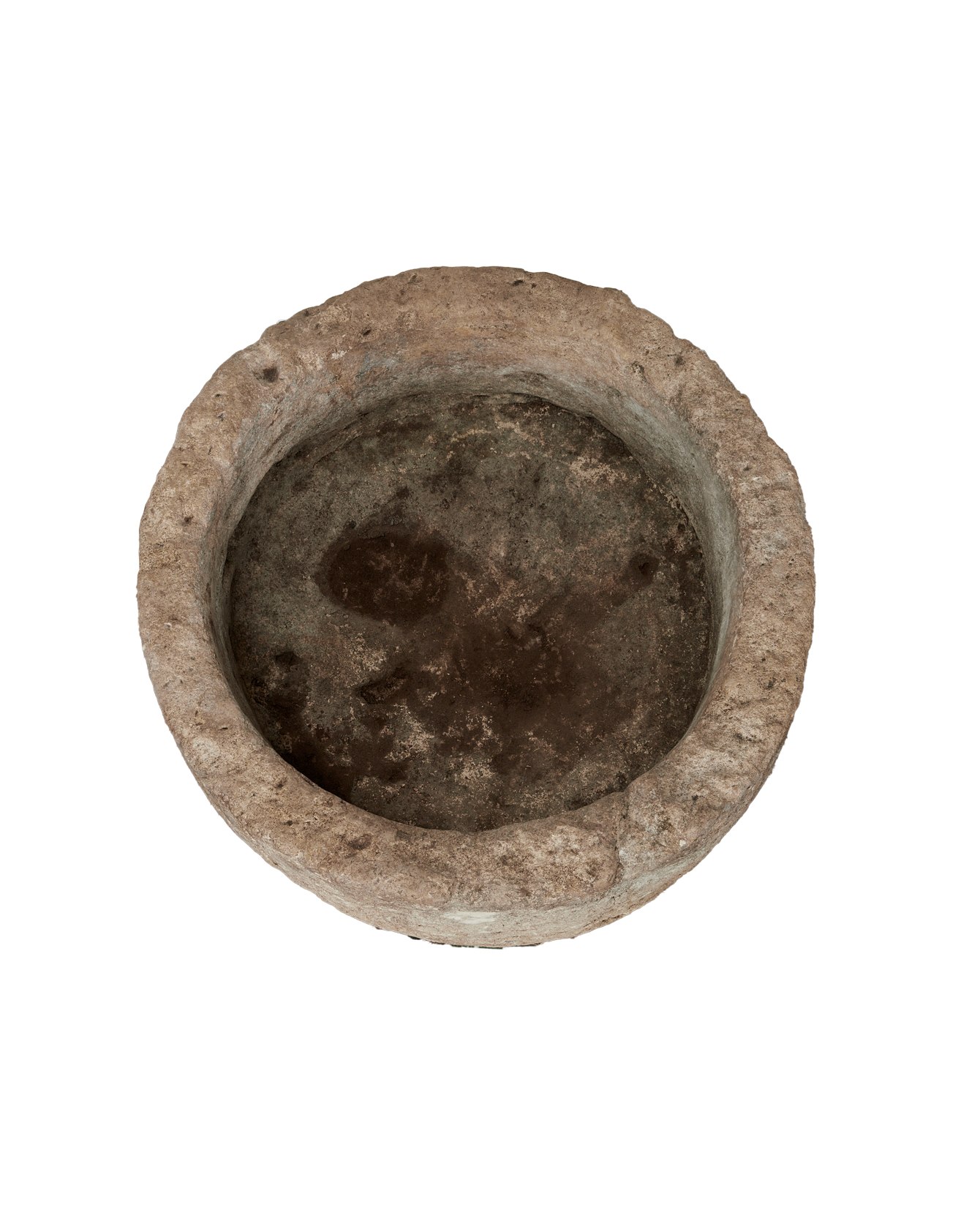 Vintage Limestone Trough - Round from Indonesia - Planters, Fountains, & Water Features