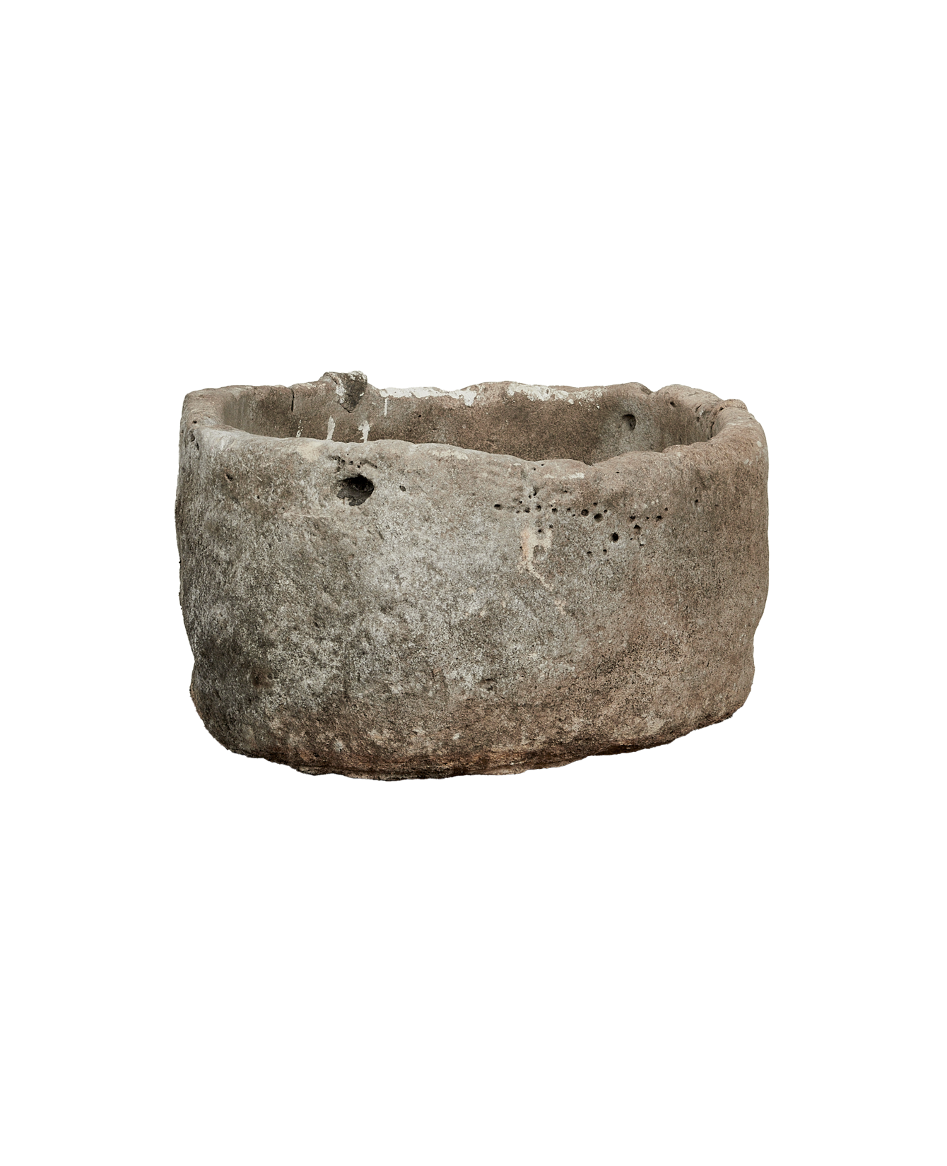 Vintage Limestone Trough - Round from Indonesia - Planters, Fountains, & Water Features