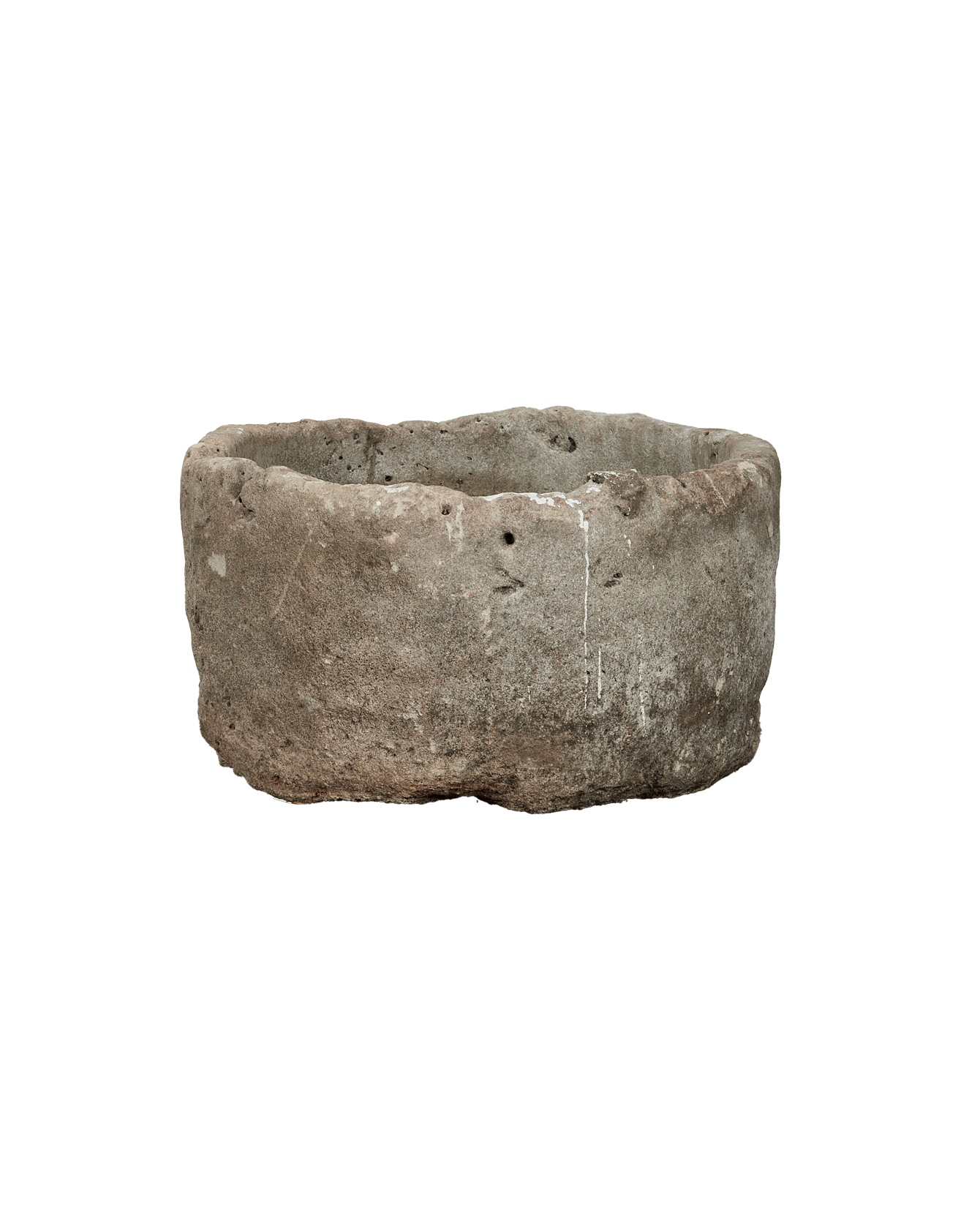 Vintage Limestone Trough - Round from Indonesia - Planters, Fountains, & Water Features