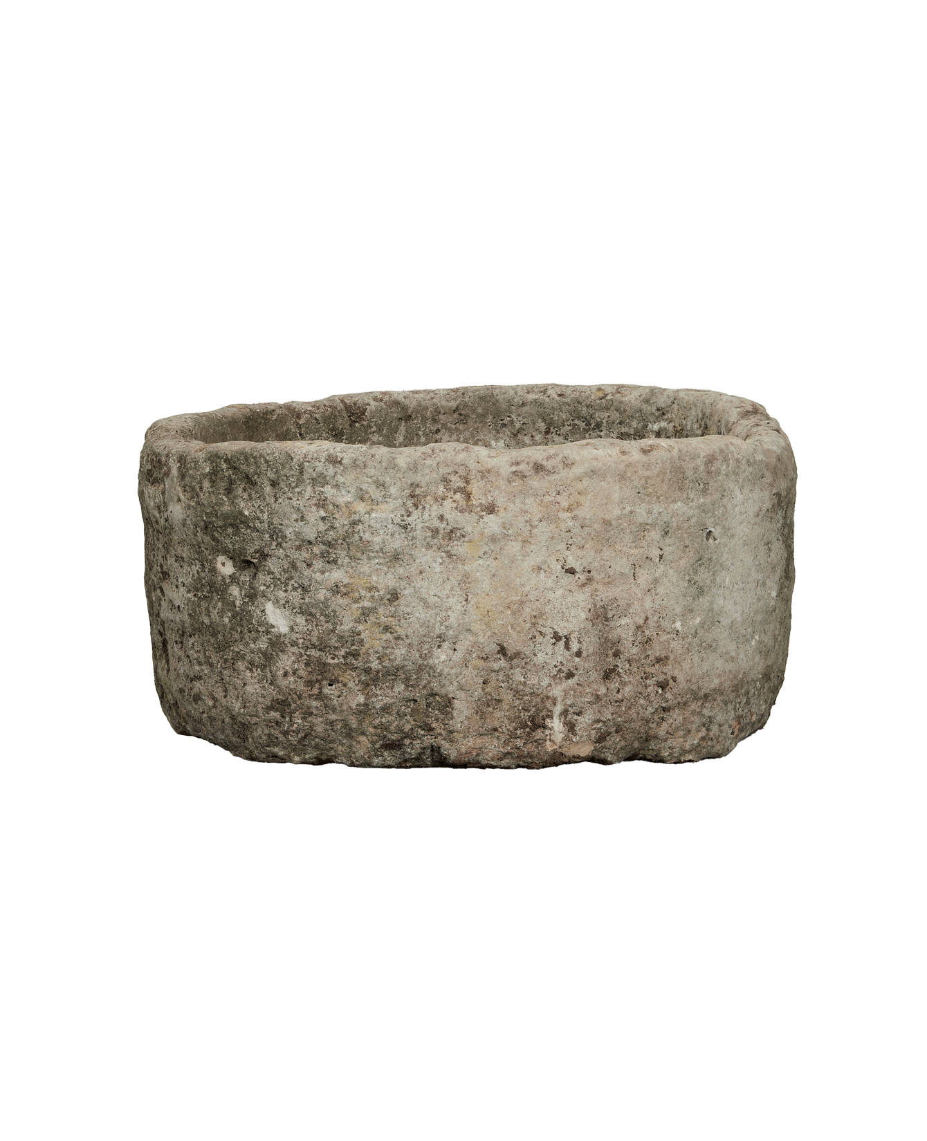 Vintage Limestone Trough - Round from Indonesia - Planters, Fountains, & Water Features