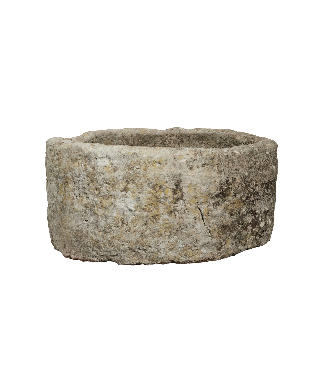 Vintage Limestone Trough - Round from Indonesia - Planters, Fountains, & Water Features
