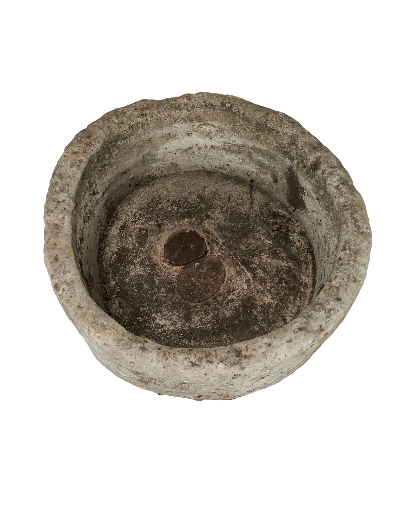 Vintage Limestone Trough - Round from Indonesia - Planters, Fountains, & Water Features
