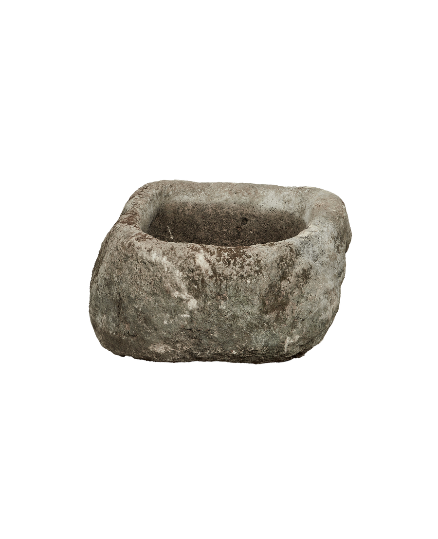 Vintage Limestone Trough - Round from Indonesia - Planters, Fountains, & Water Features