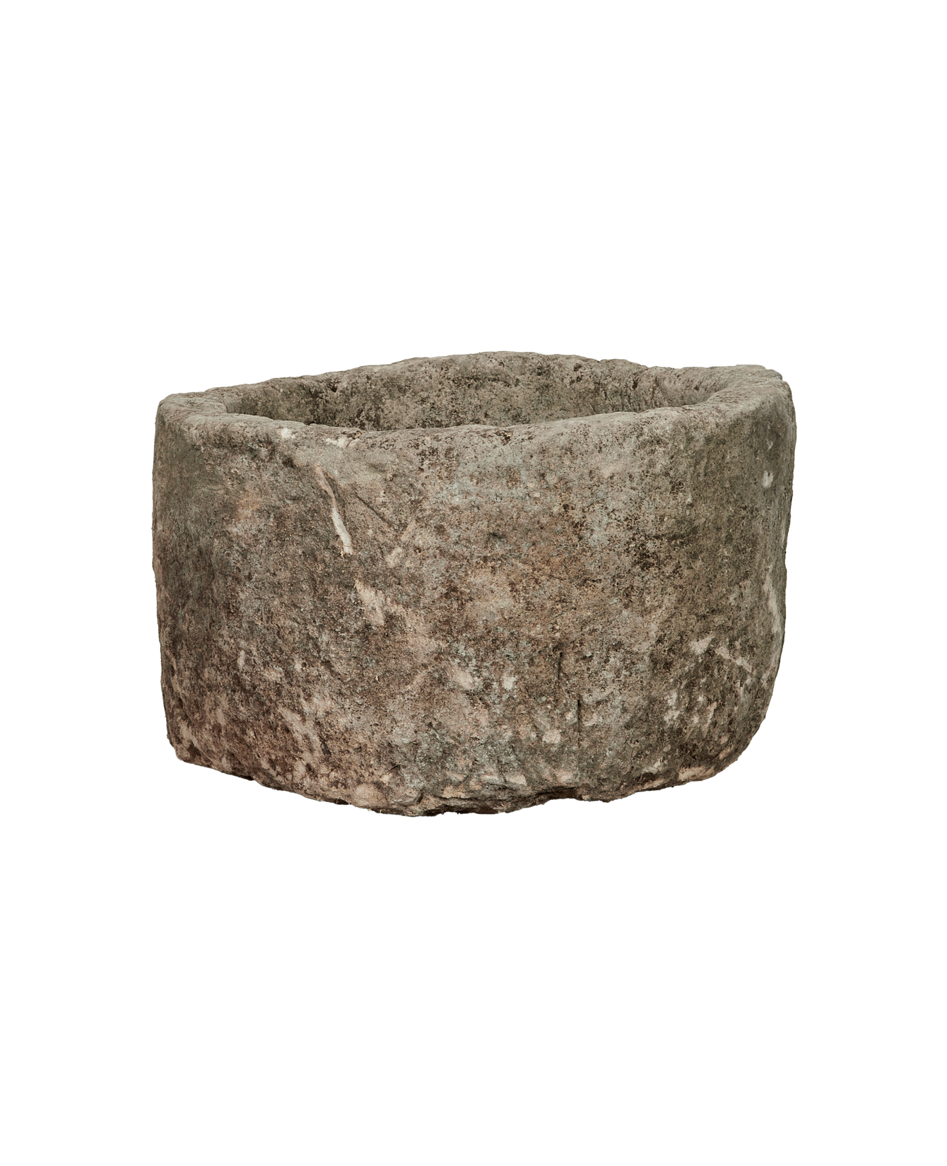 Vintage Limestone Trough - Round from Indonesia - Planters, Fountains, & Water Features