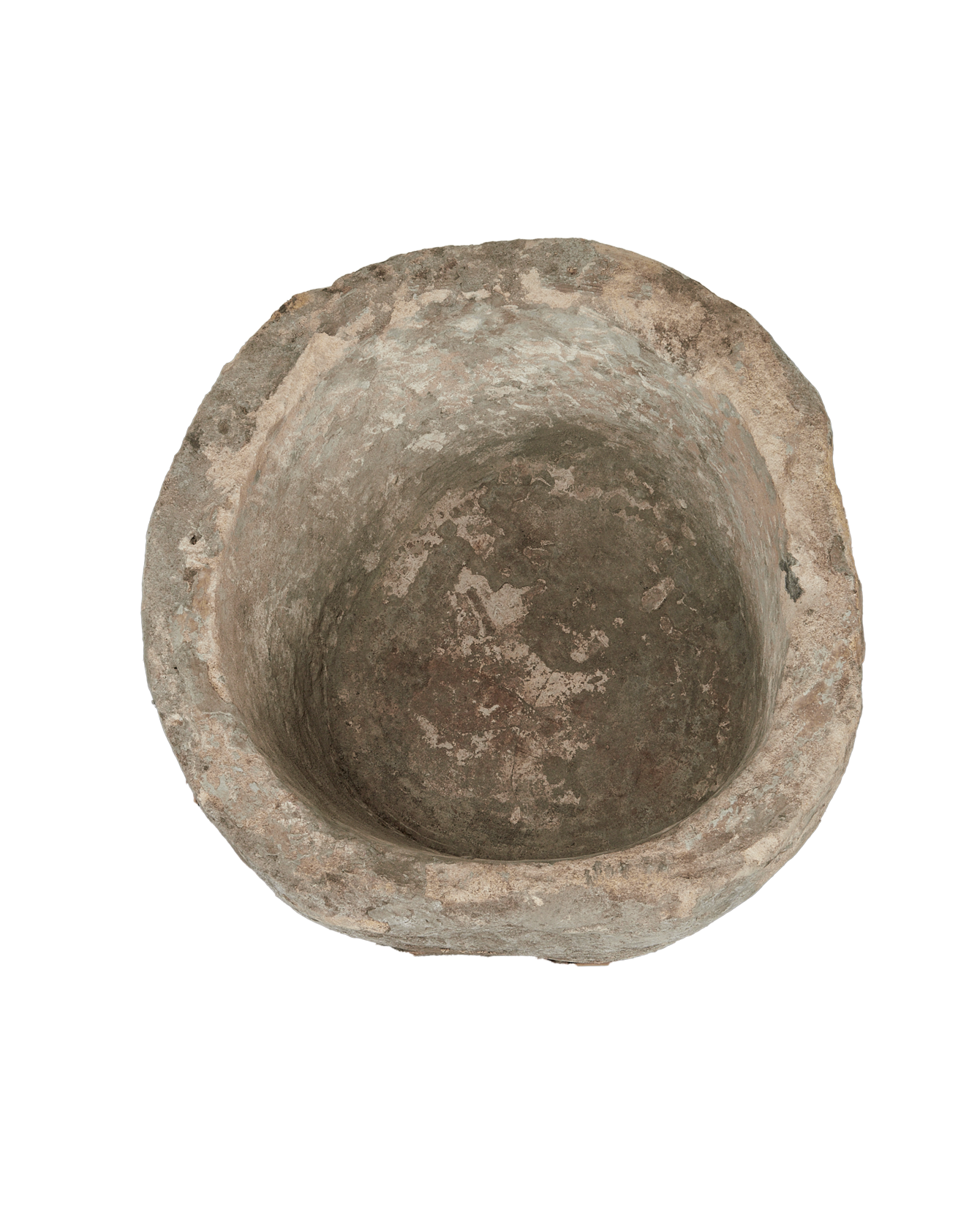 Vintage Limestone Trough - Round from Indonesia - Planters, Fountains, & Water Features