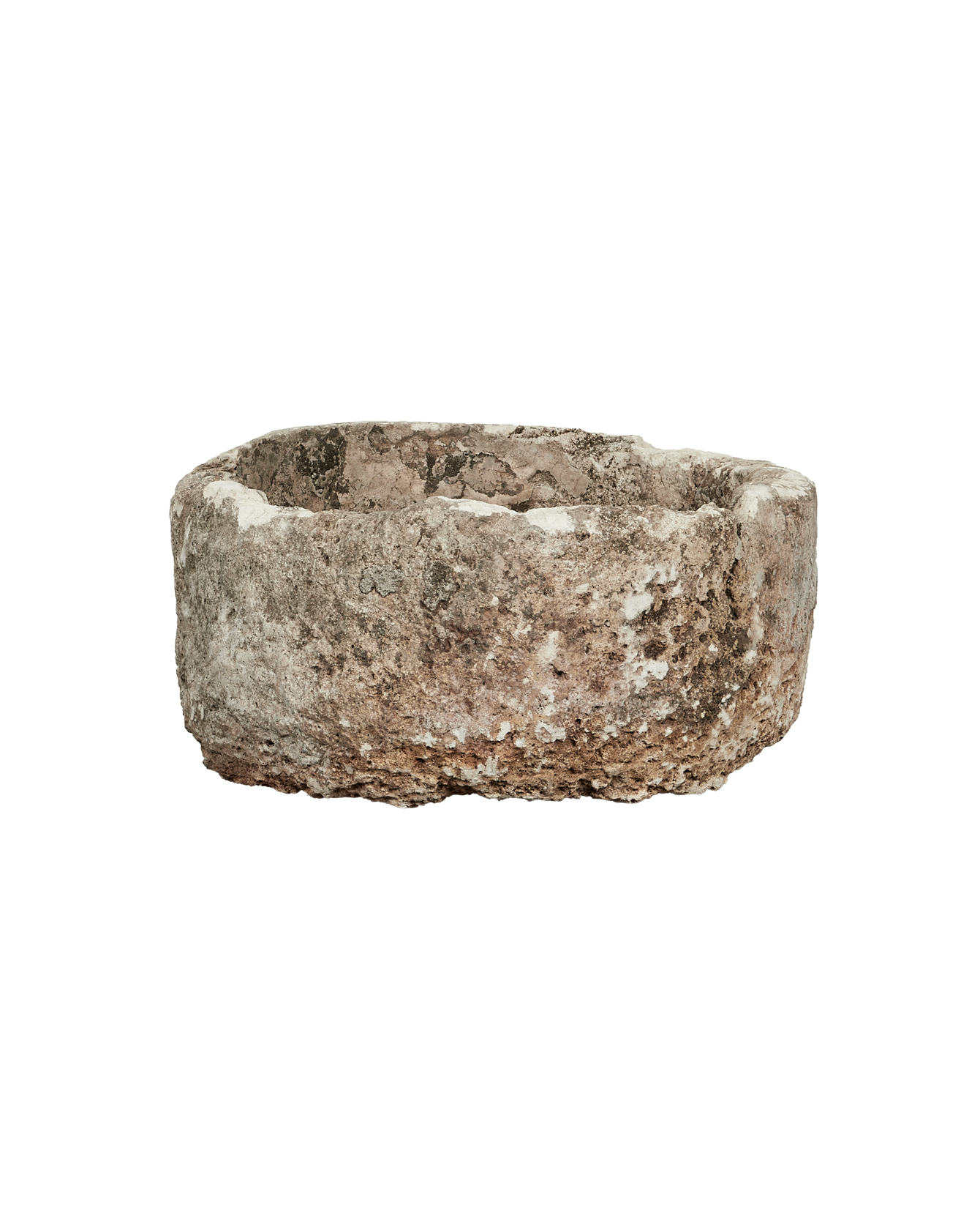 Vintage Limestone Trough - Round from Indonesia - Planters, Fountains, & Water Features