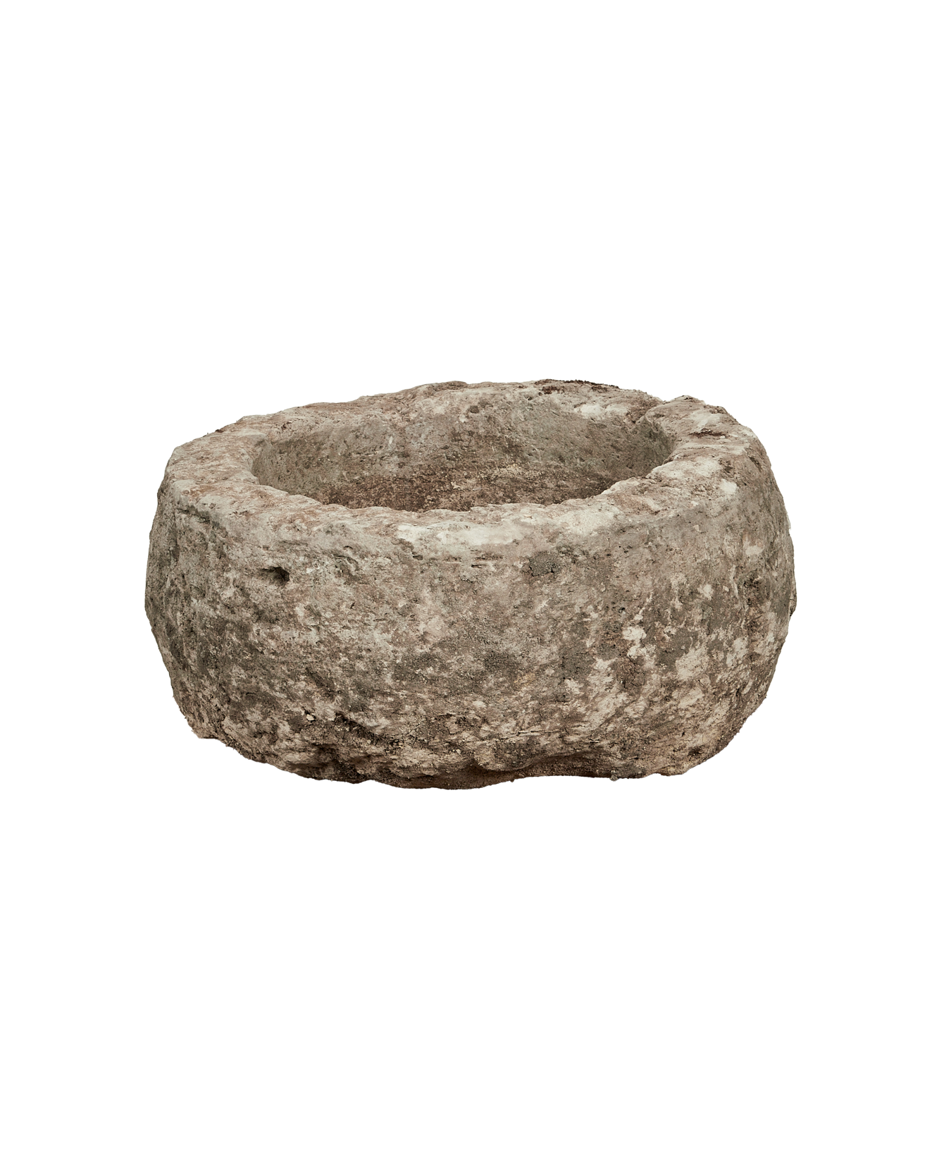 Vintage Limestone Trough - Round from Indonesia - Planters, Fountains, & Water Features