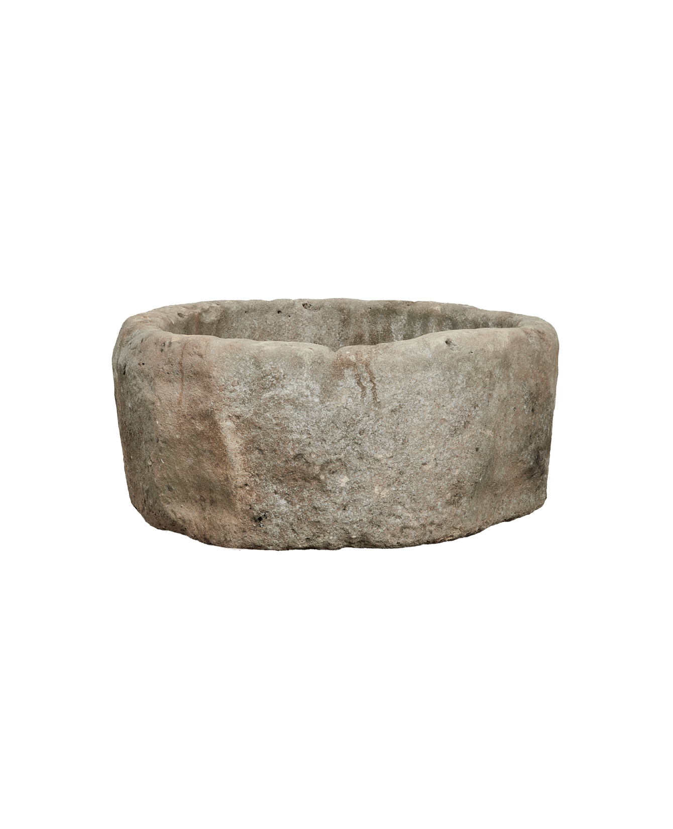 Vintage Limestone Trough - Round from Indonesia - Planters, Fountains, & Water Features