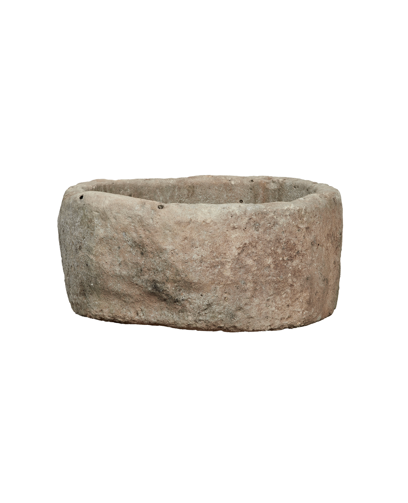 Vintage Limestone Trough - Round from Indonesia - Planters, Fountains, & Water Features