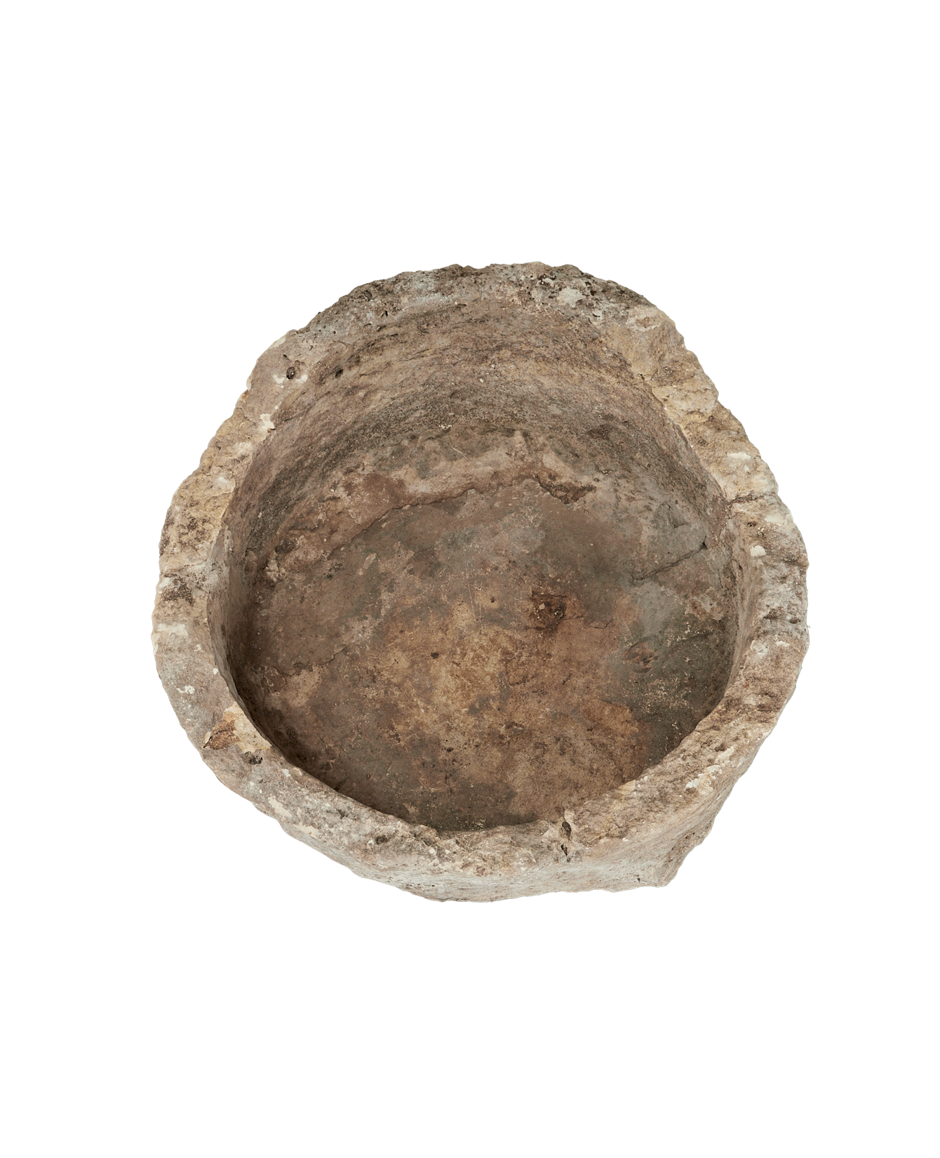 Vintage Limestone Trough - Round from Indonesia - Planters, Fountains, & Water Features