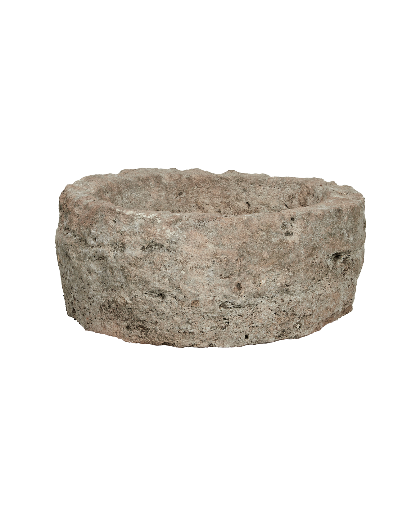 Vintage Limestone Trough - Round from Indonesia - Planters, Fountains, & Water Features