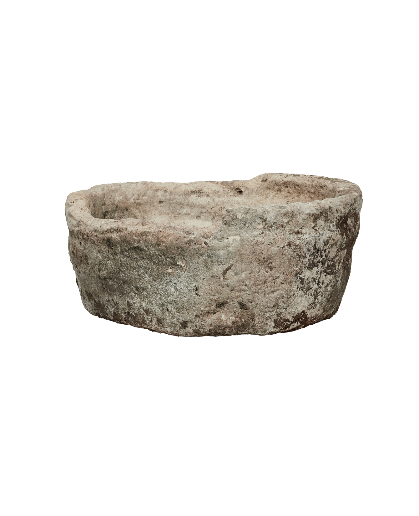 Vintage Limestone Trough - Round from Indonesia - Planters, Fountains, & Water Features