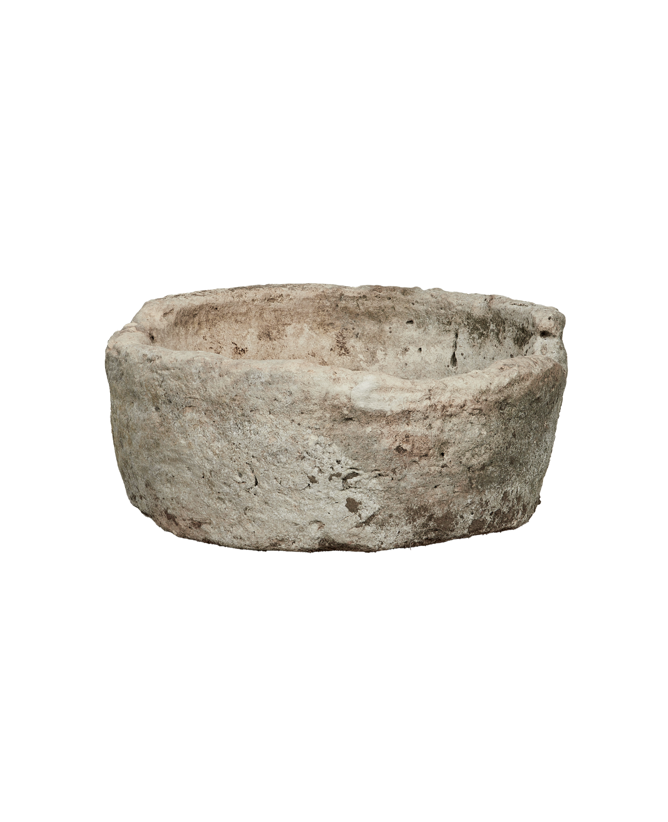 Vintage Limestone Trough - Round from Indonesia - Planters, Fountains, & Water Features