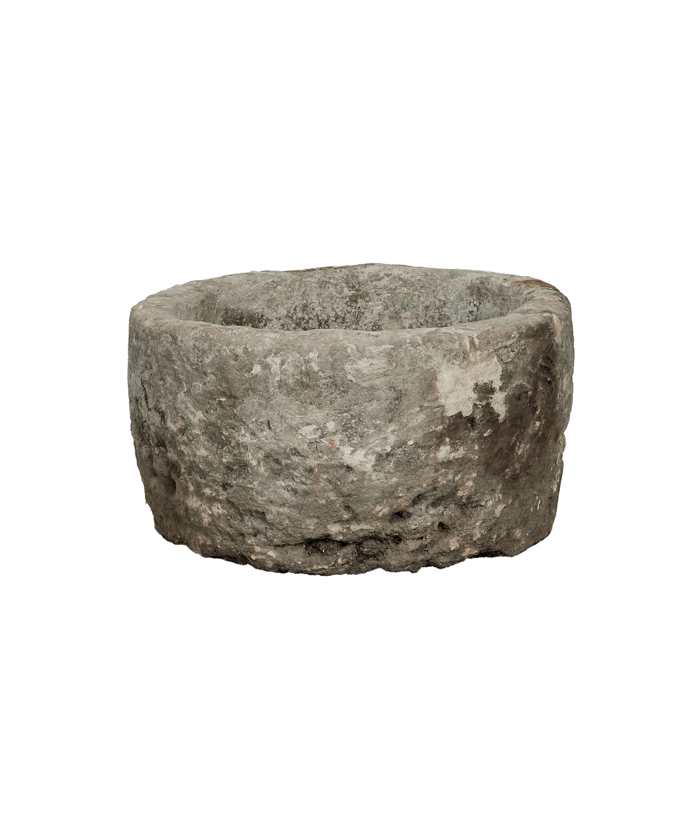 Vintage Limestone Trough - Round from Indonesia - Planters, Fountains, & Water Features