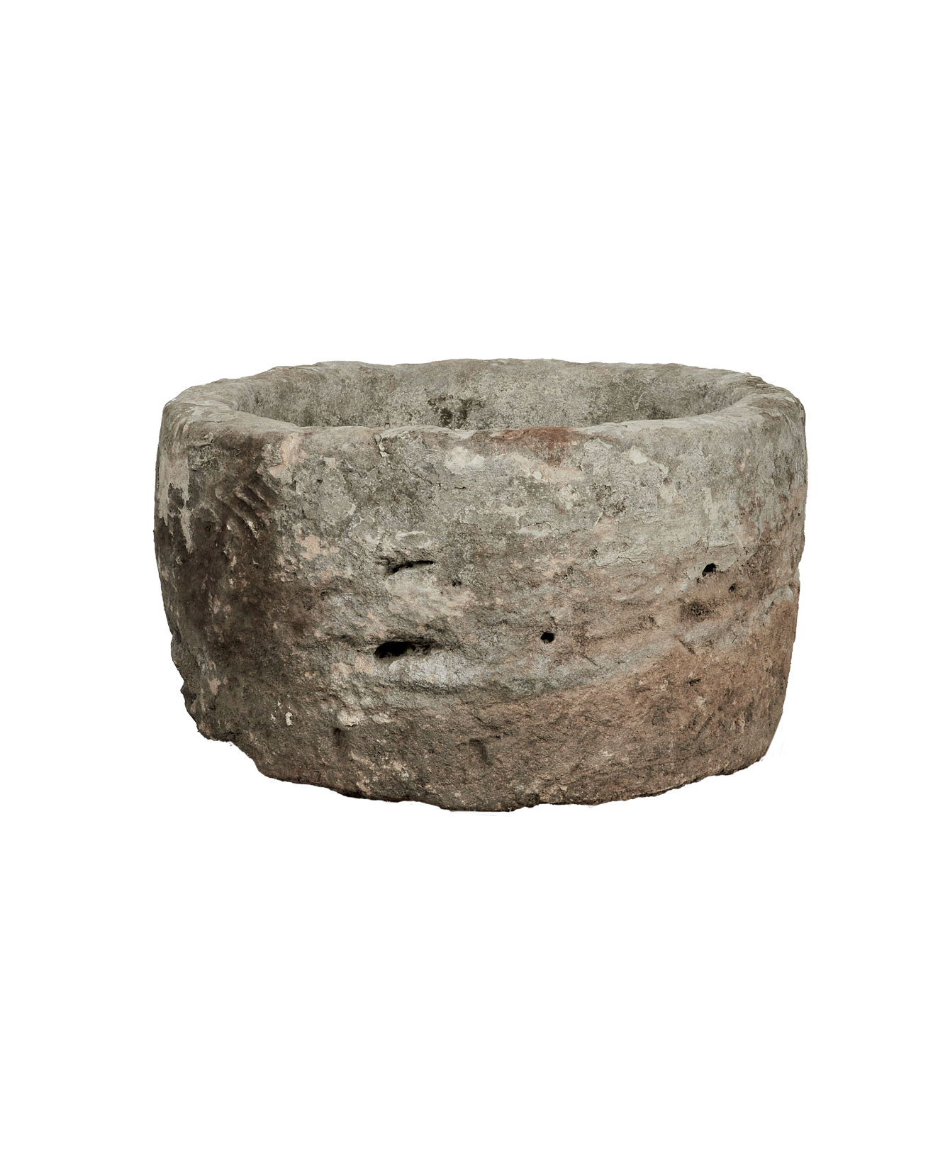 Vintage Limestone Trough - Round from Indonesia - Planters, Fountains, & Water Features