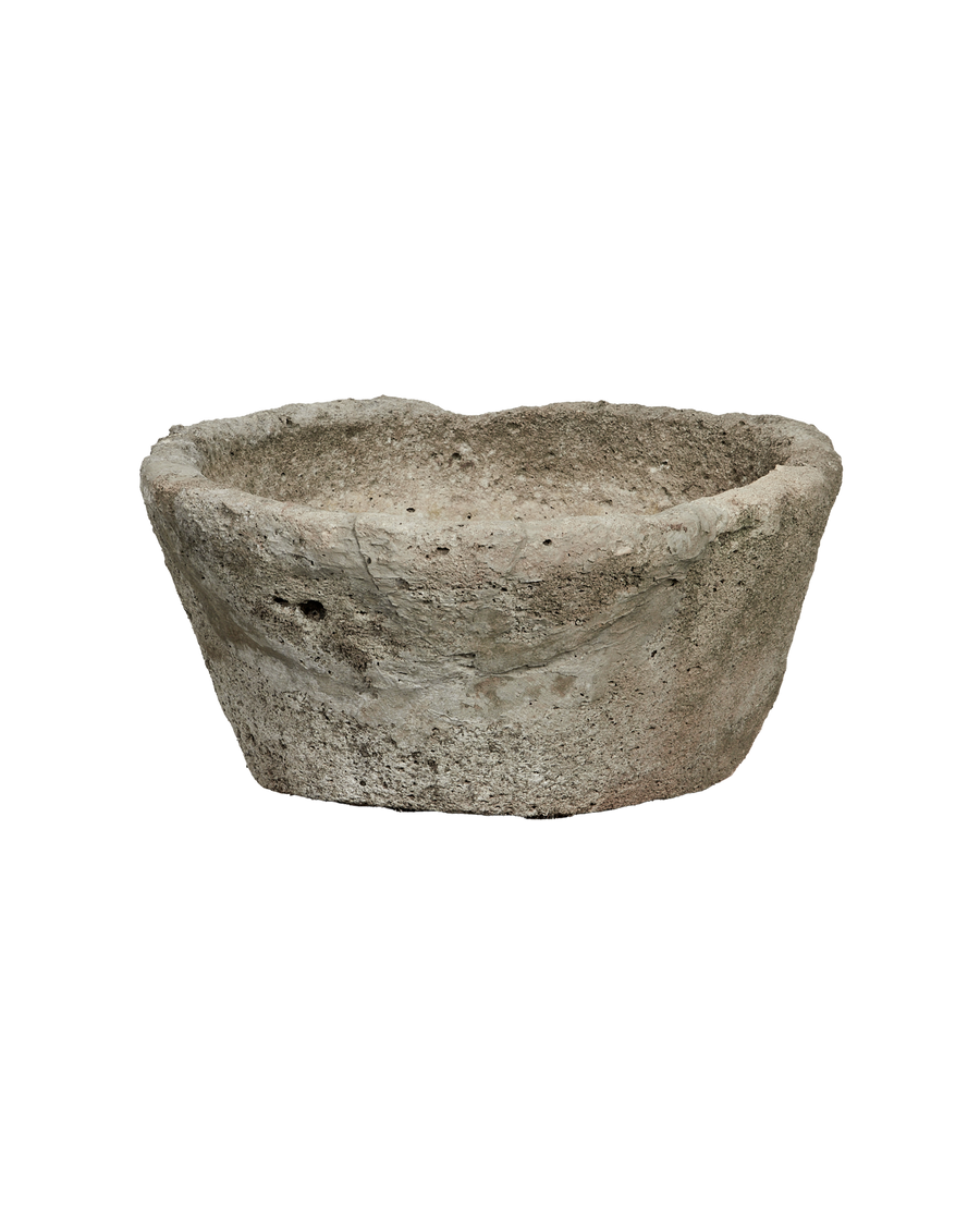 Vintage Limestone Trough - Round from Indonesia - Planters, Fountains, & Water Features