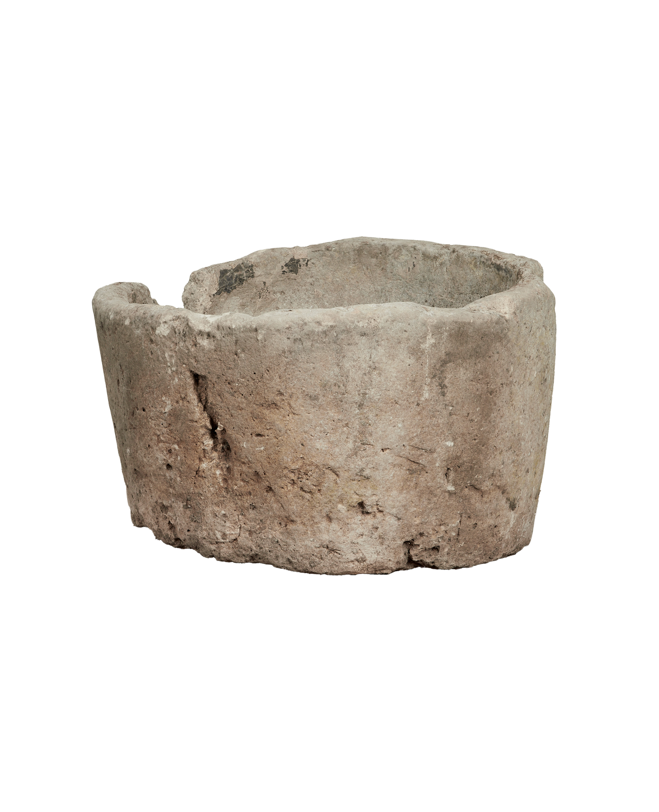 Vintage Limestone Trough - Round from Indonesia - Planters, Fountains, & Water Features