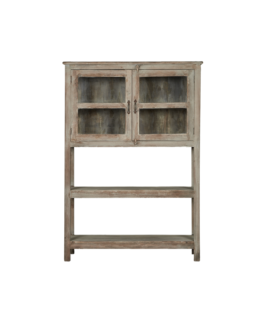 Vintage Wood Bookshelf from India made of Wood