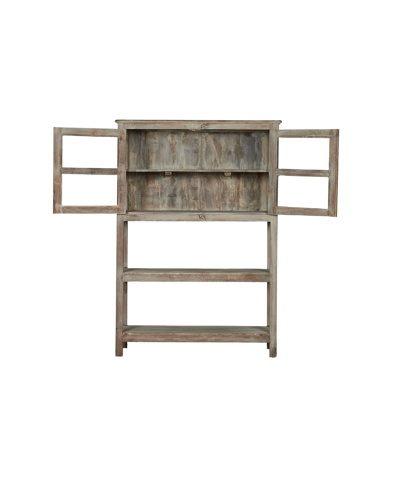 Vintage Wood Bookshelf from India made of Wood