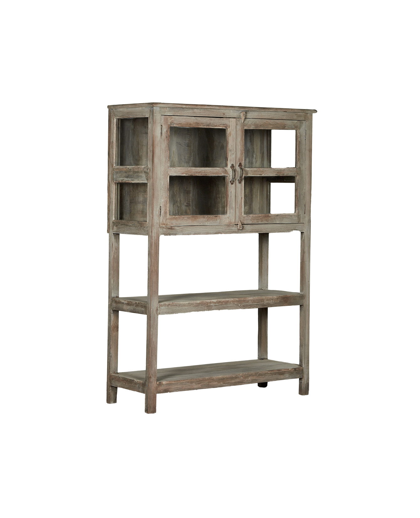 Vintage Wood Bookshelf from India made of Wood