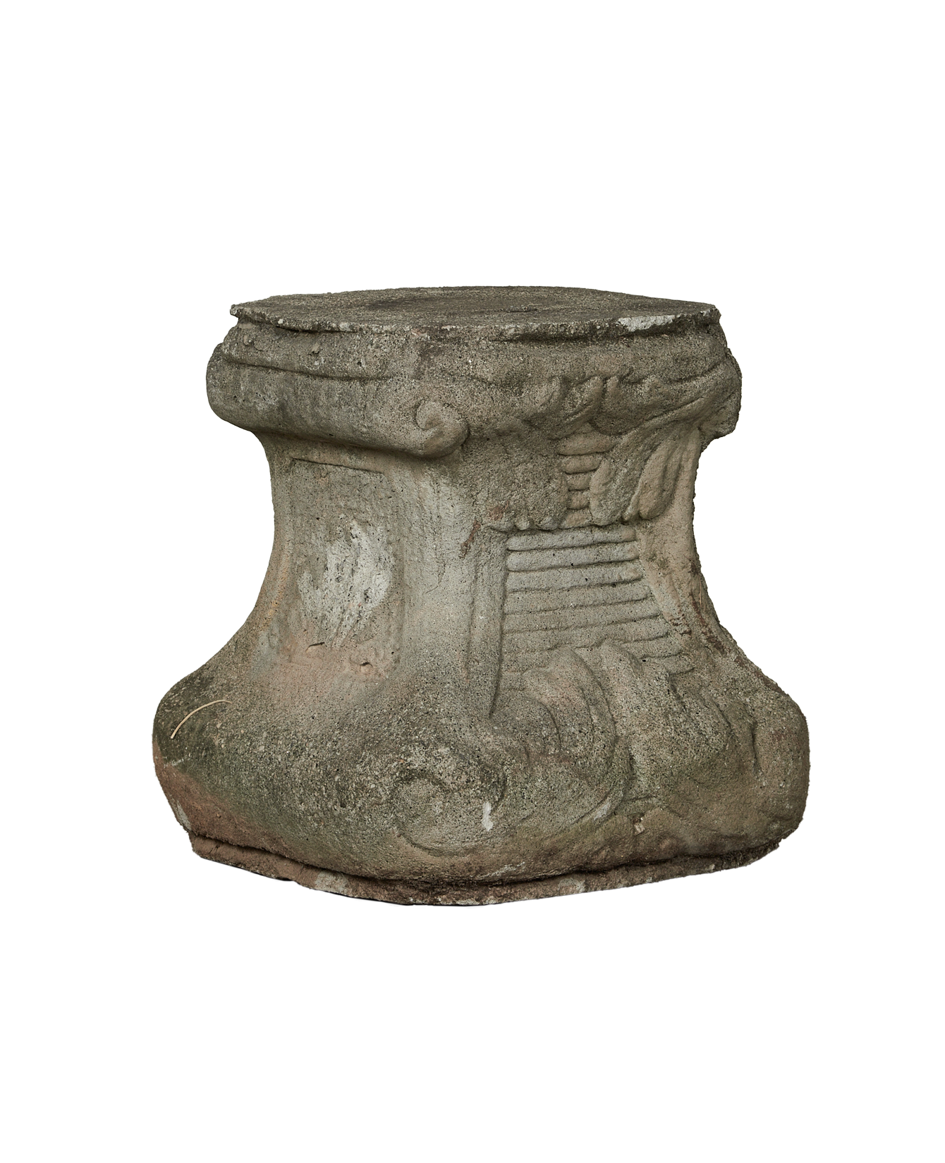 Vintage Fleur De Lis Pedestal from Domestic made of Cement
