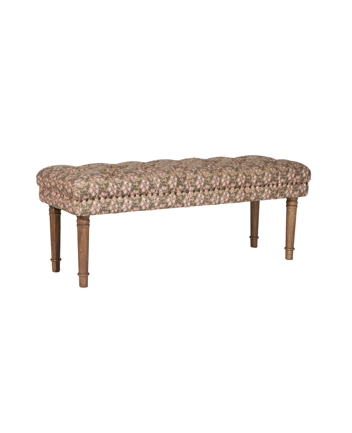 Vintage Upholstered Settee Bench from Domestic made of Upholstery