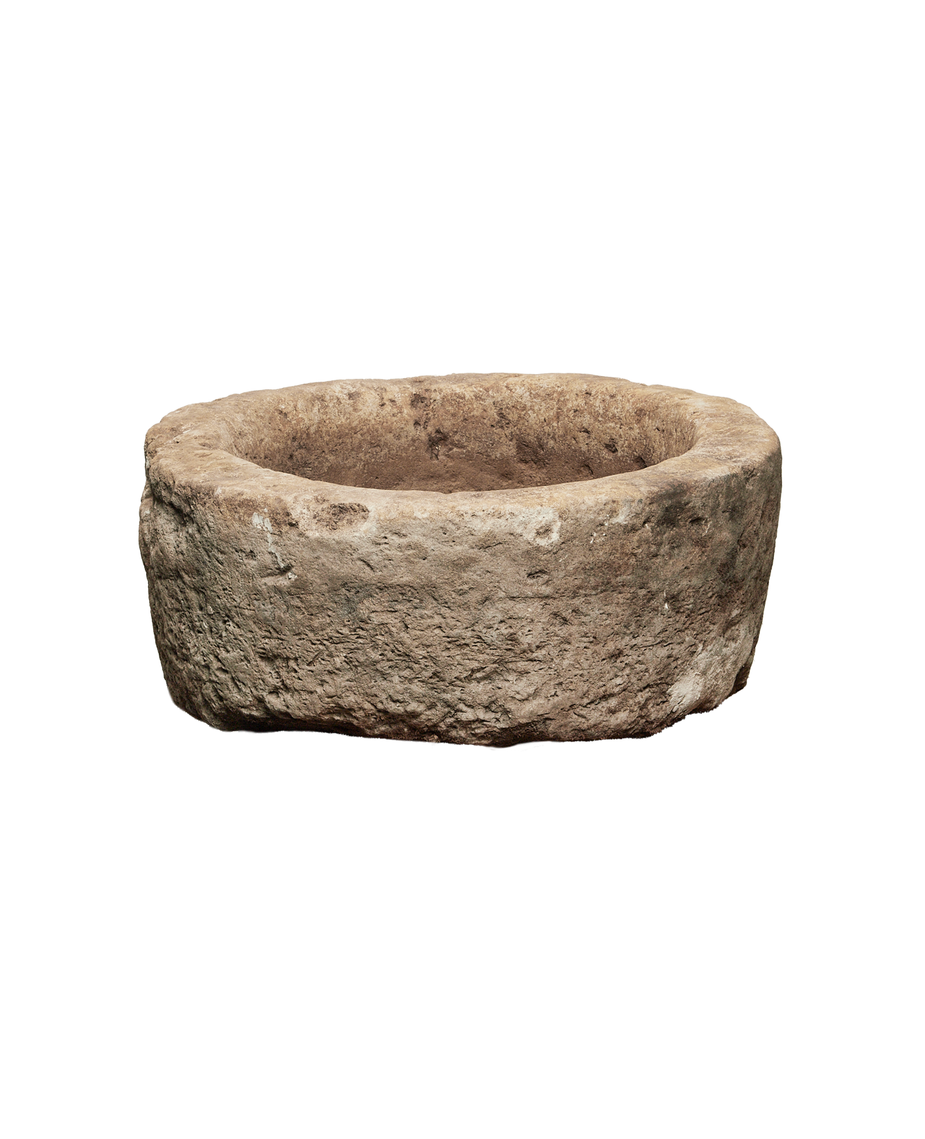 Vintage Limestone Trough - Round from Indonesia - Planters, Fountains, & Water Features