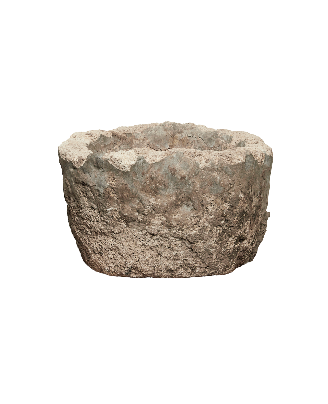 Vintage Limestone Trough - Round from Indonesia - Planters, Fountains, & Water Features