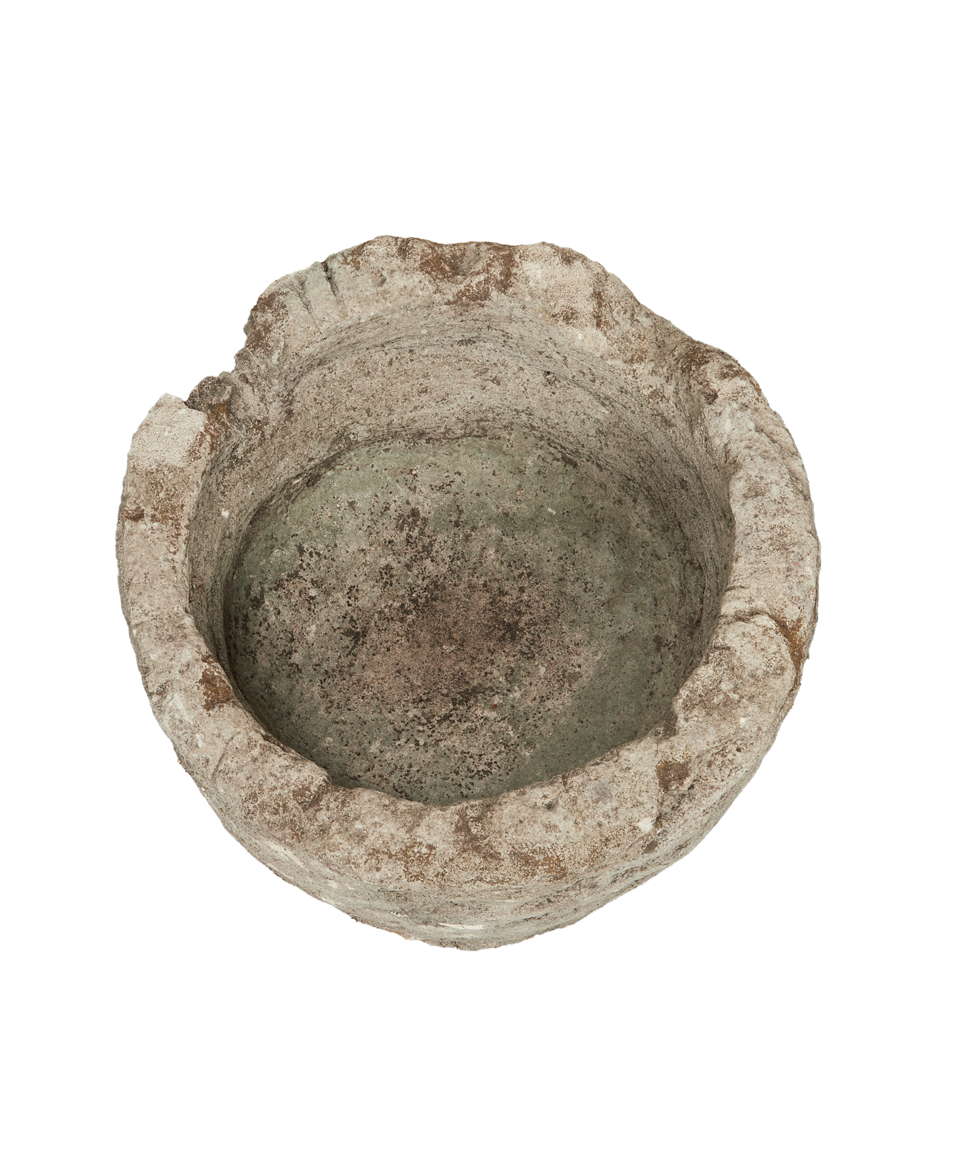 Vintage Limestone Trough - Round from Indonesia - Planters, Fountains, & Water Features