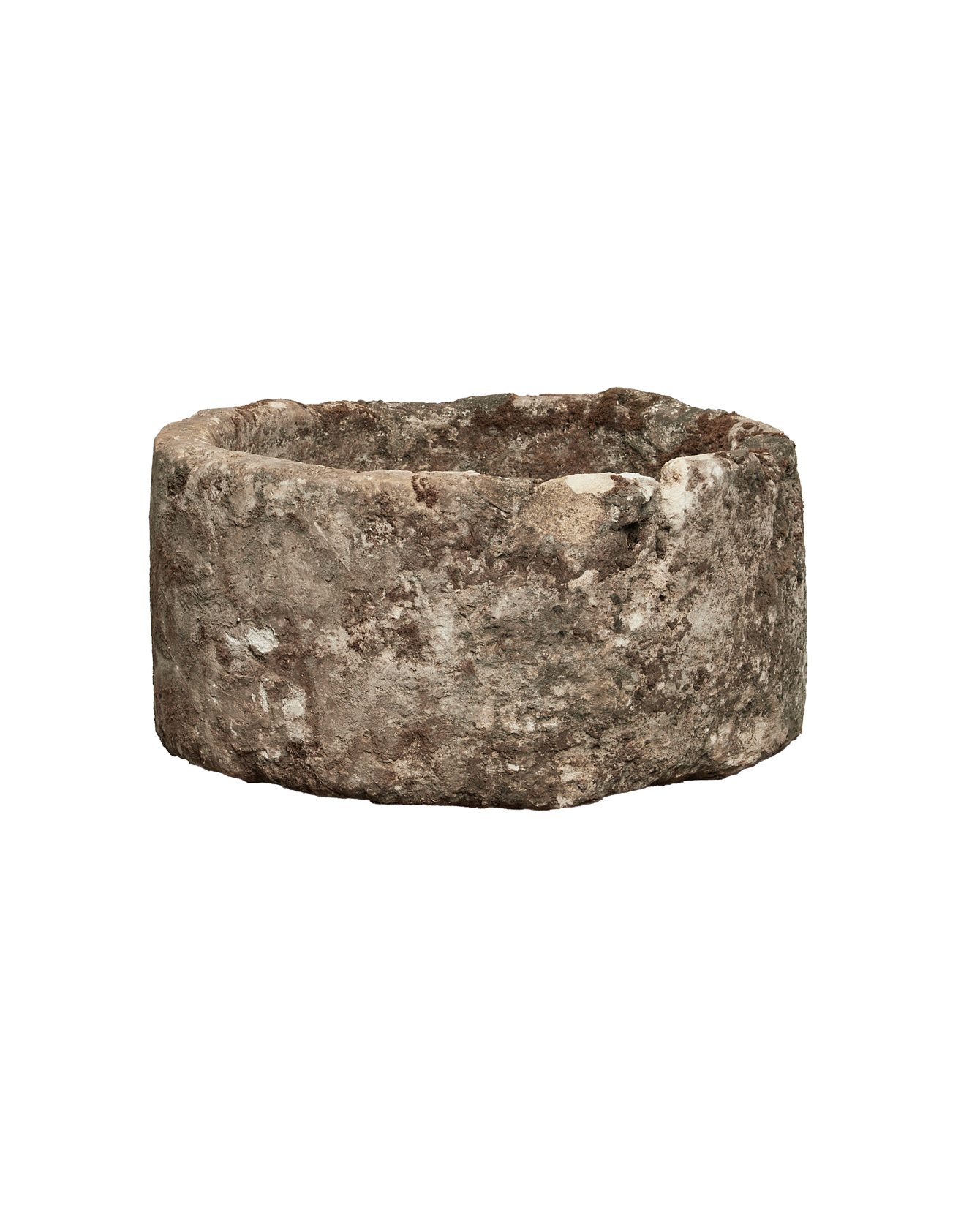 Vintage Limestone Trough - Round from Indonesia - Planters, Fountains, & Water Features