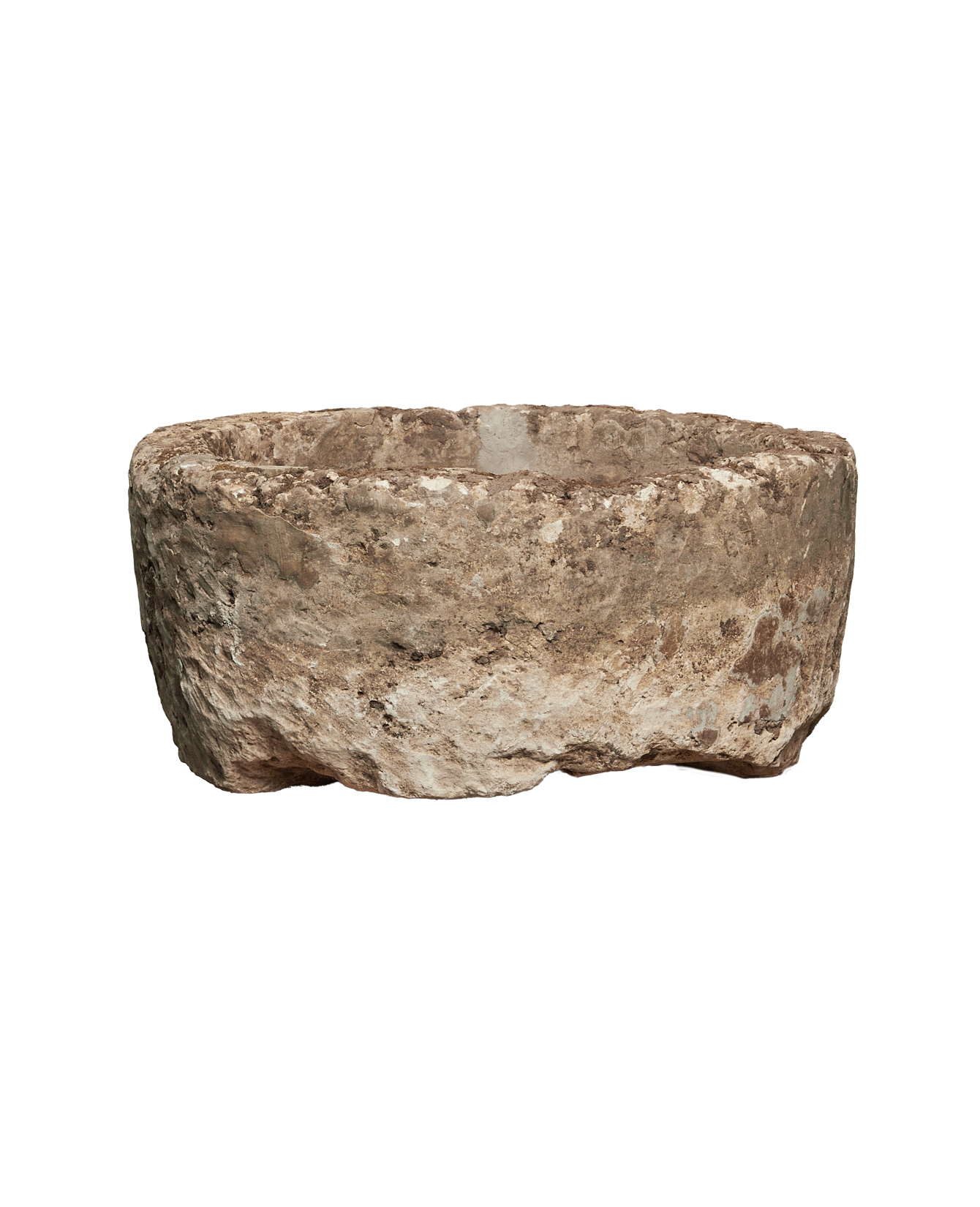 Vintage Limestone Trough - Round from Indonesia - Planters, Fountains, & Water Features