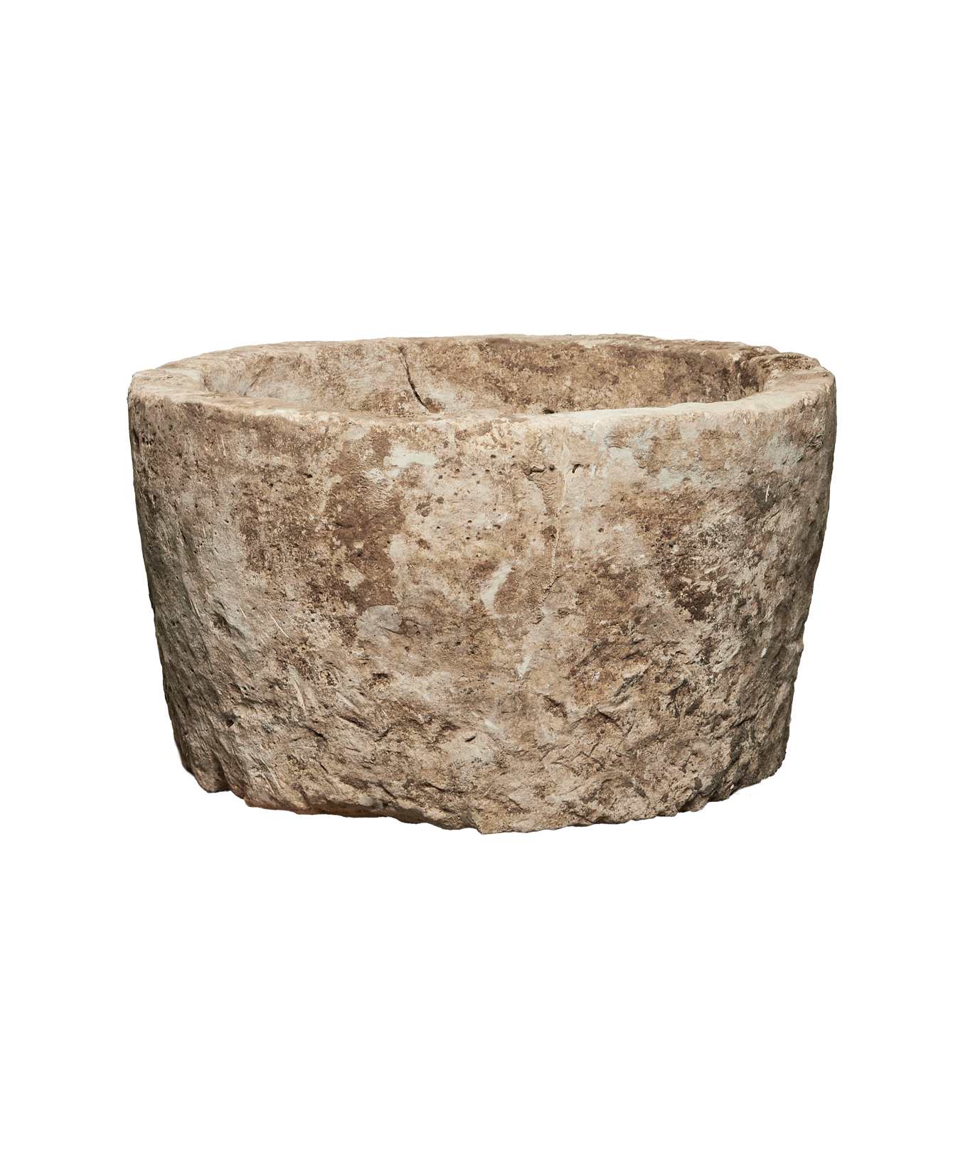 Vintage Limestone Trough - Round from Indonesia - Planters, Fountains, & Water Features