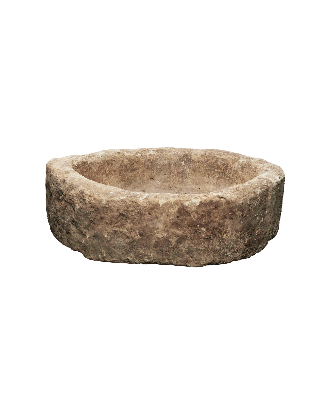 Vintage Limestone Trough - Round from Indonesia - Planters, Fountains, & Water Features