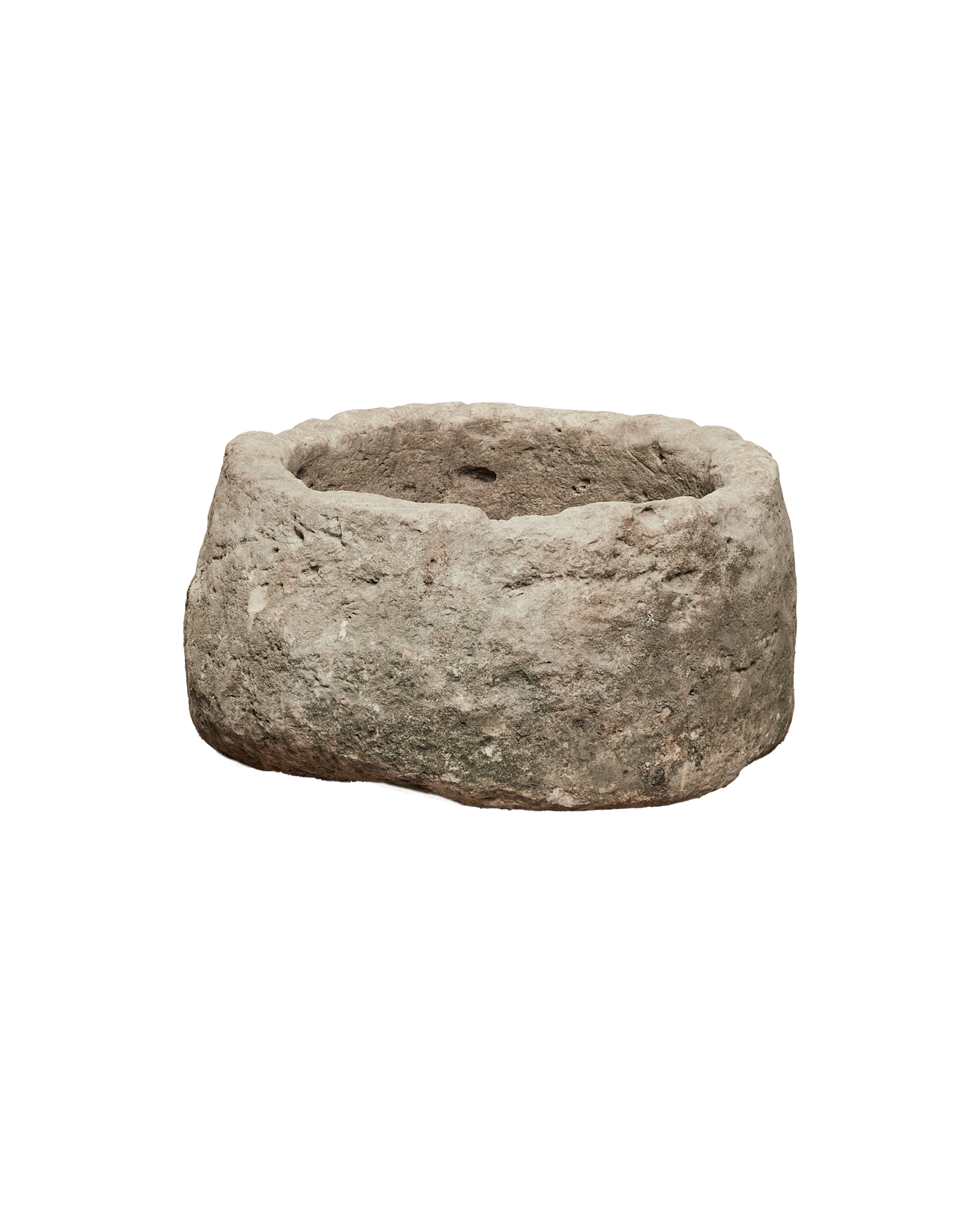 Vintage Limestone Trough - Round from Indonesia - Planters, Fountains, & Water Features