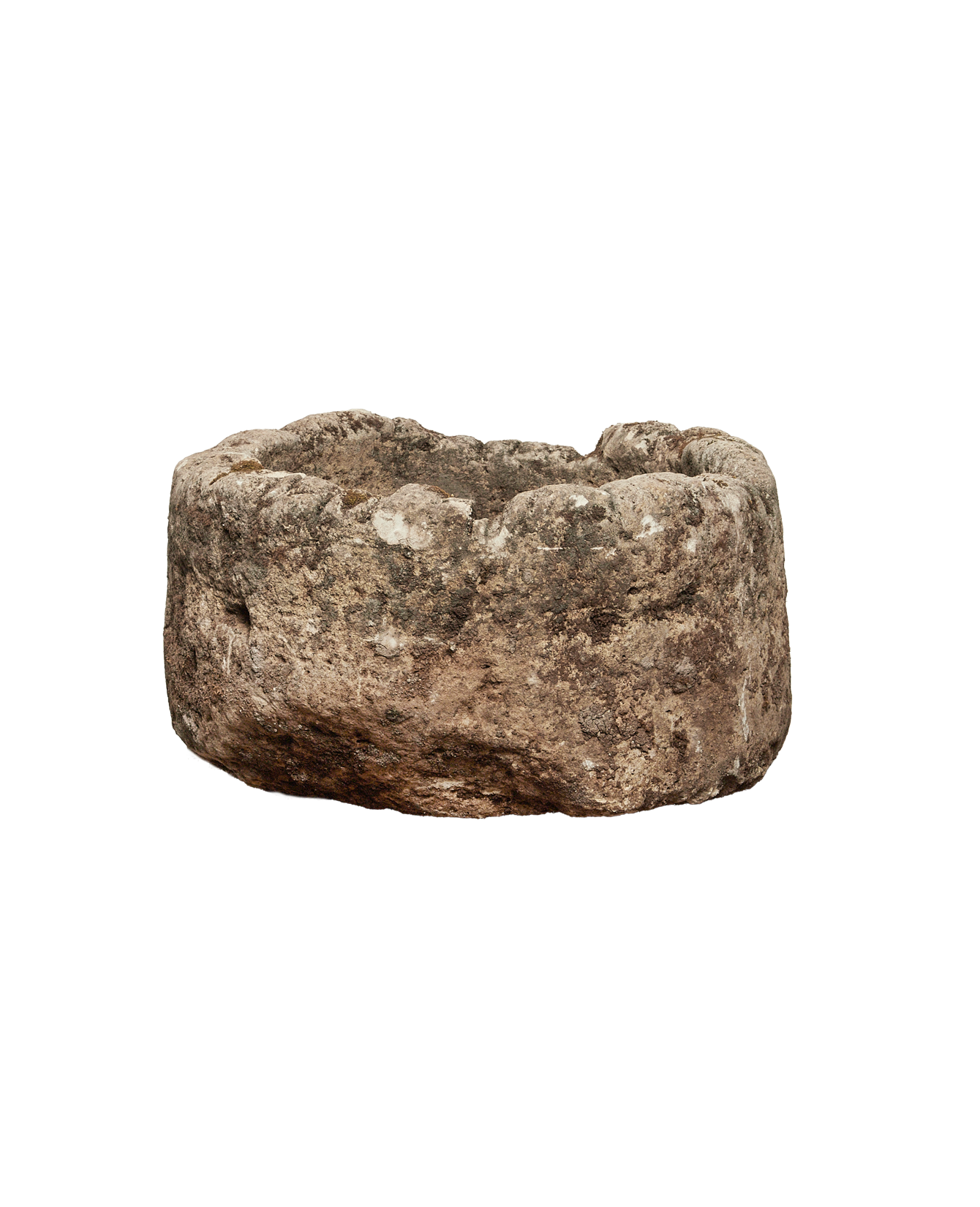 Vintage Limestone Trough - Round from Indonesia - Planters, Fountains, & Water Features