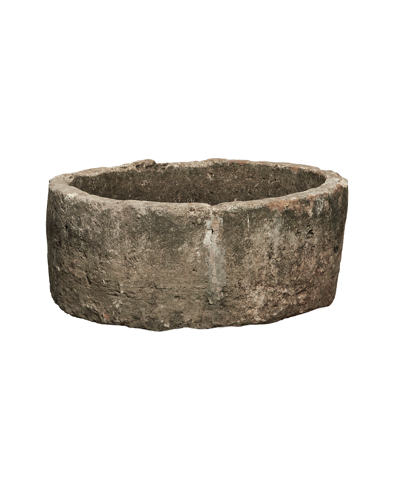 Vintage Limestone Trough - Round from Indonesia - Planters, Fountains, & Water Features