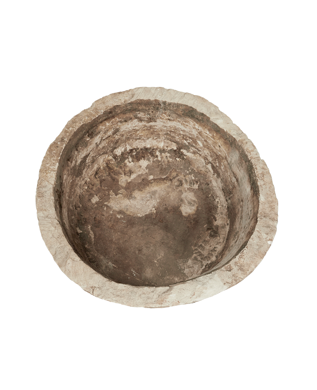 Vintage Limestone Trough - Round from Indonesia - Planters, Fountains, & Water Features