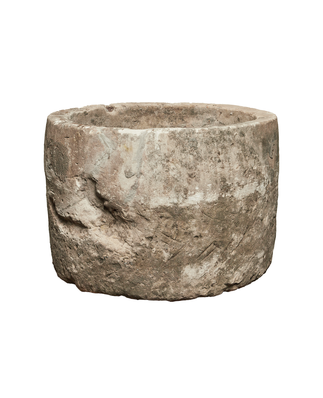 Vintage Limestone Trough - Round from Indonesia - Planters, Fountains, & Water Features