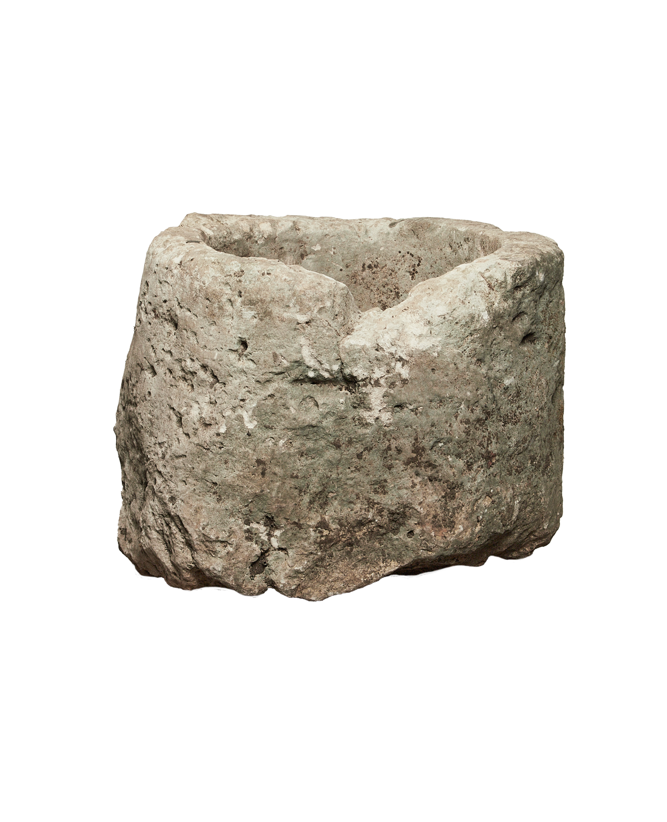 Vintage Limestone Trough - Round from Indonesia - Planters, Fountains, & Water Features