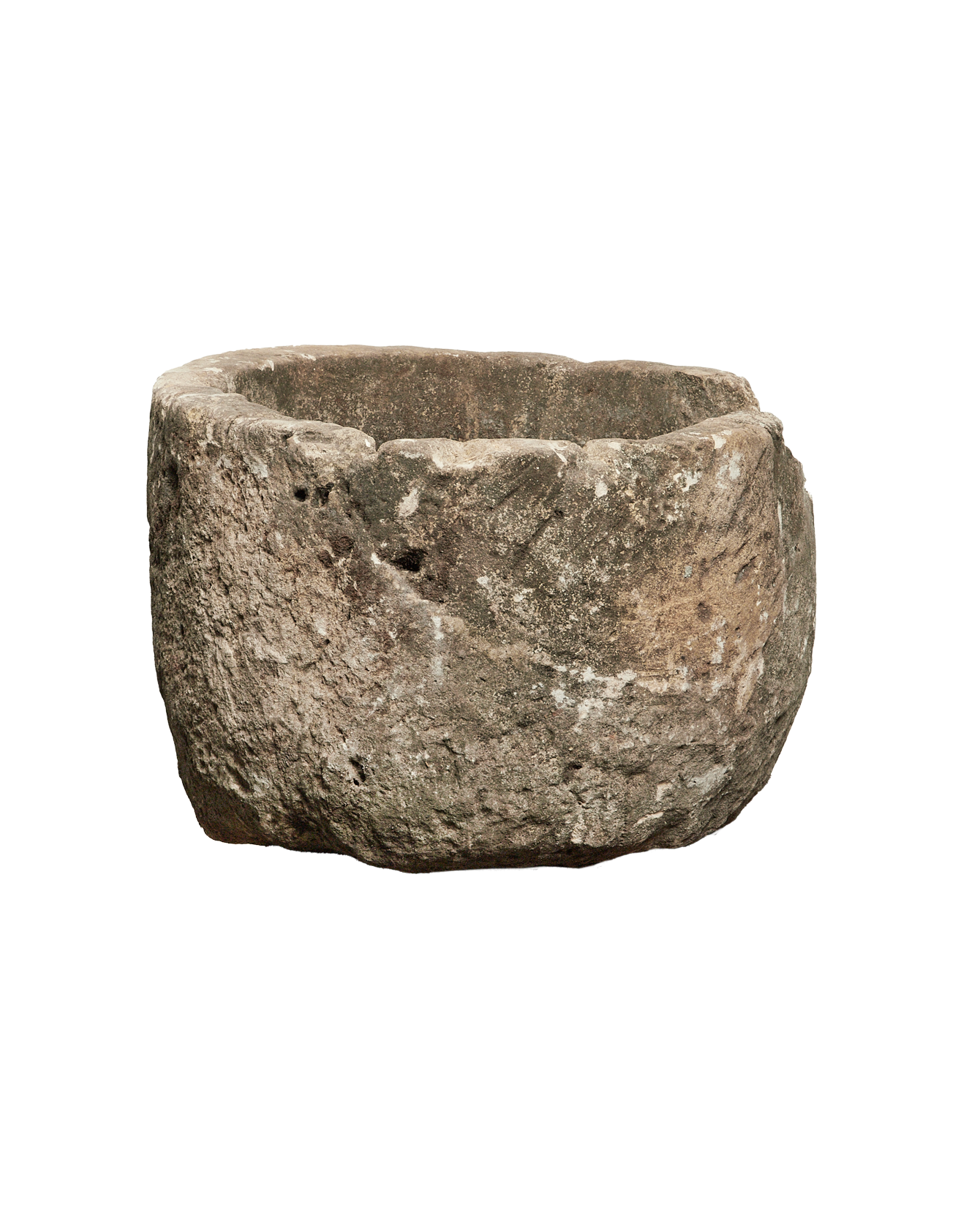 Vintage Limestone Trough - Round from Indonesia - Planters, Fountains, & Water Features