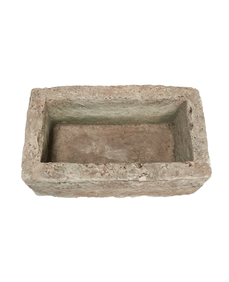 Vintage Limestone Trough - Rectangle from Indonesia - Planters, Fountains, & Water Features