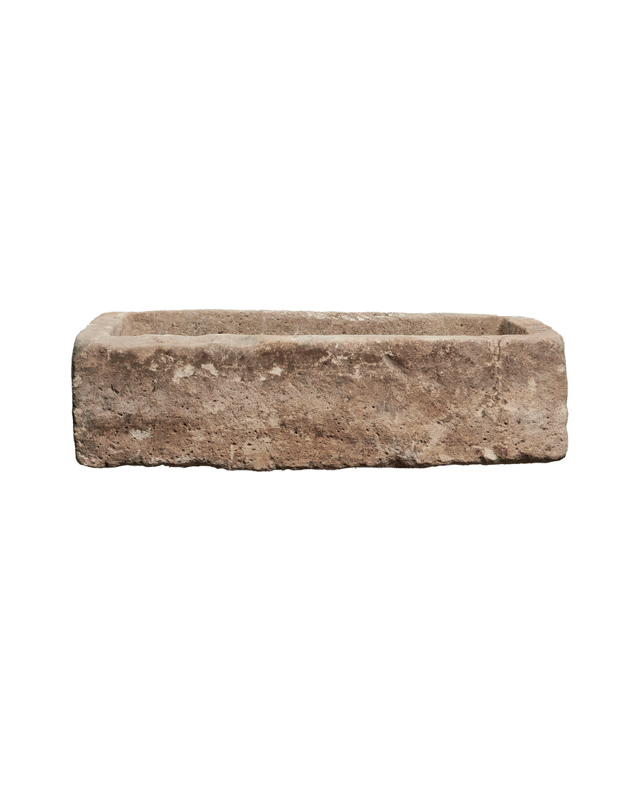 Vintage Limestone Trough - Rectangle from Indonesia - Planters, Fountains, & Water Features