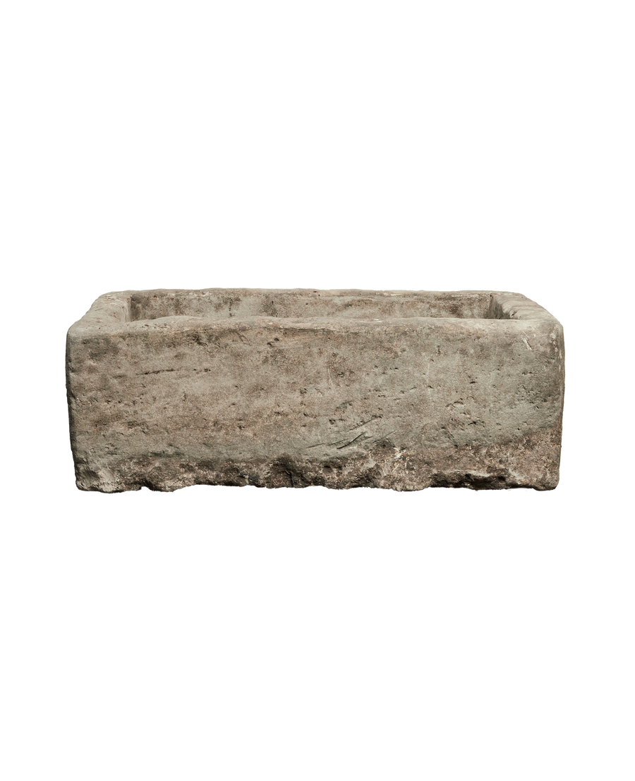 Vintage Limestone Trough - Rectangle from Indonesia - Planters, Fountains, & Water Features