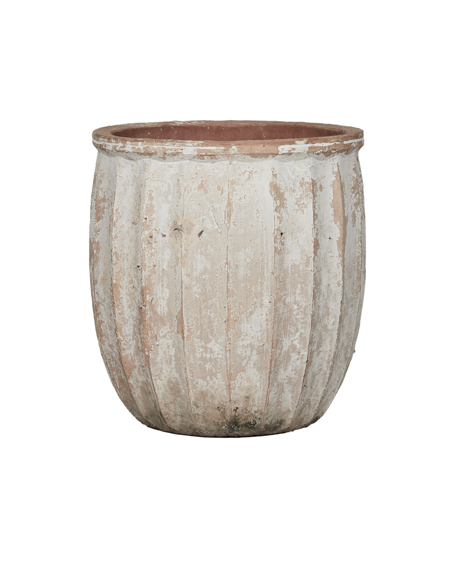 Reproduction Ribbed Planter from Vietnam made of Ceramic